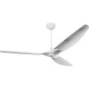 Haiku 84 Inch White With Brushed Aluminum Blades Outdoor Ceiling Fan