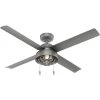 Spring Mill 52 Inch Matte Silver Outdoor Ceiling Fan