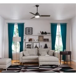 Leoni 48 Inch Noble Bronze With Black Oak Grain/Dark Walnut Blades Ceiling Fan -Electric Fan Promotion Store ivfywcdojb5v9yj8wboa