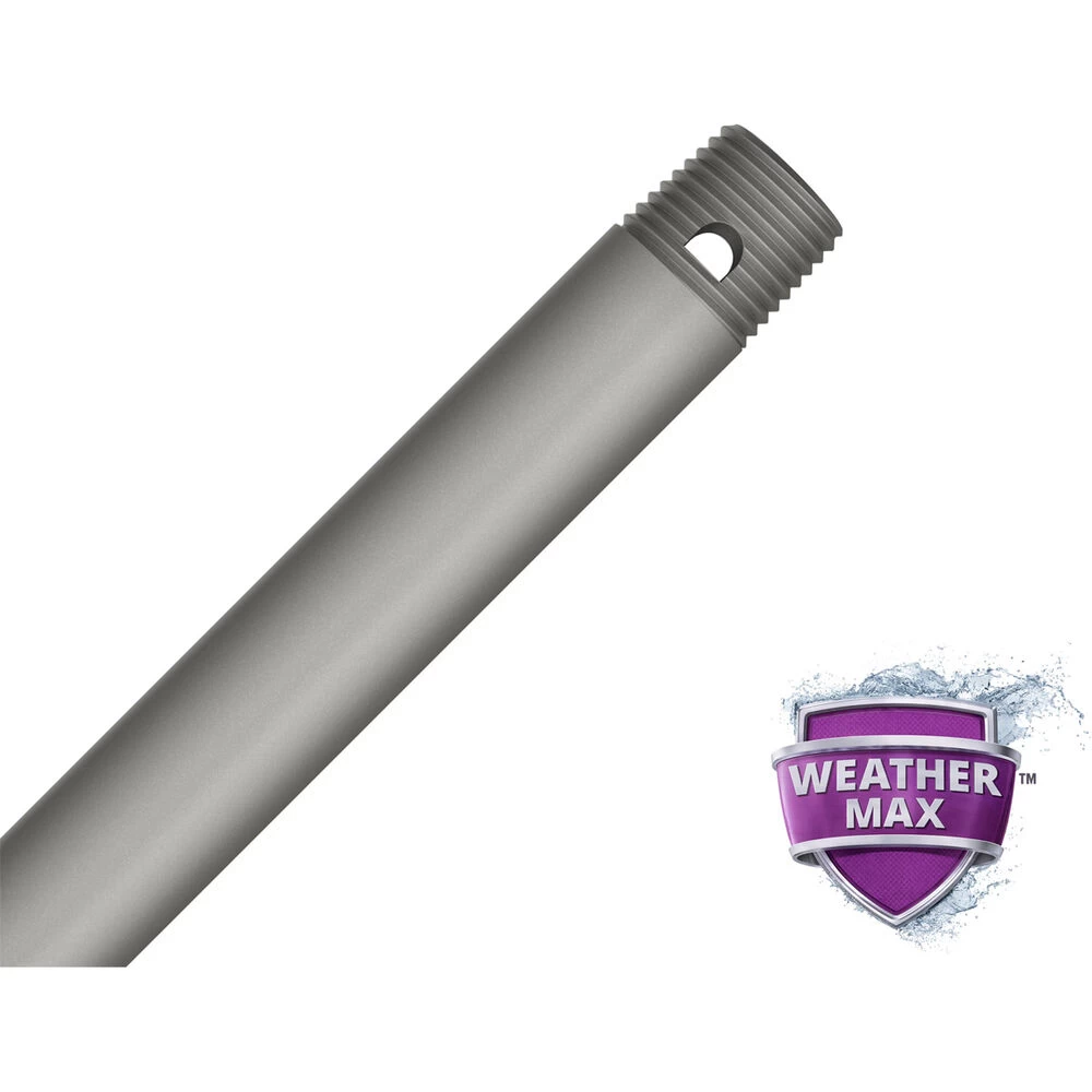 Fan Accessory Matte Silver Fan Downrod, 12" WeatherMax 2 Fan Accessory Matte Silver Fan Downrod, 12" WeatherMax - Image 2