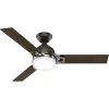 Leoni 48 Inch Noble Bronze With Black Oak Grain/Dark Walnut Blades Ceiling Fan