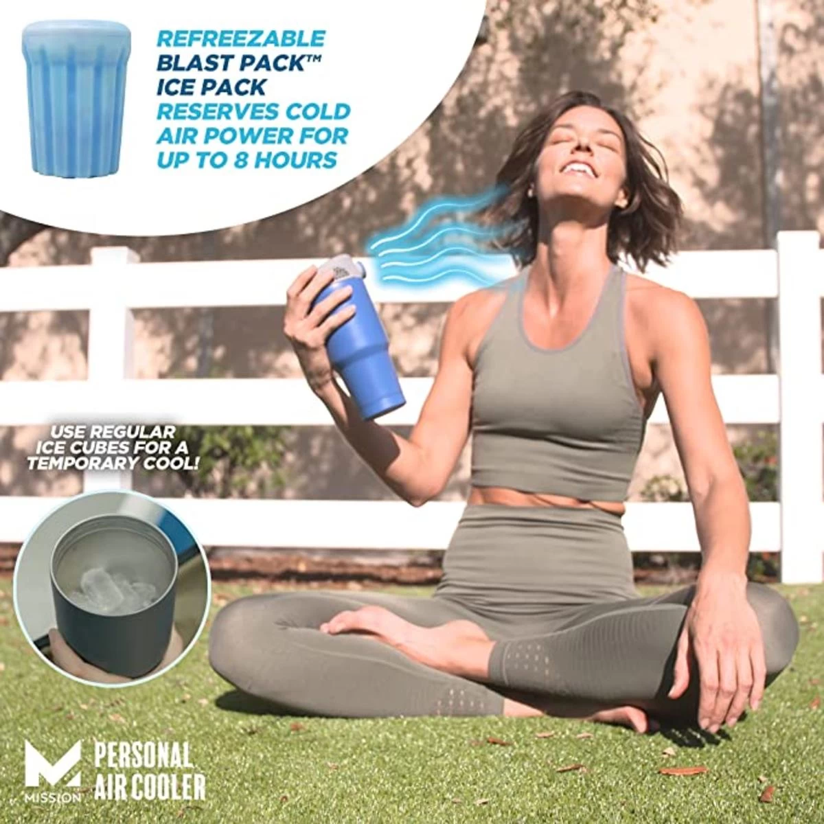 Mission Instant Cooling Fan - Cobalt Blue 5 Mission Instant Cooling Fan - Cobalt Blue - Image 5