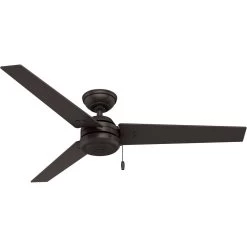 Cassius 52 Inch Premier Bronze With Fire Polished Wood/Premier Bronze Blades Outdoor Ceiling Fan