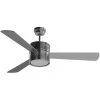 Morrison 52 Inch Brushed Polished Nickel With Brushed Nickel/Flat Black Blades Ceiling Fan