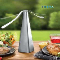 O2 Cool Treva Battery Powered Bug Repellant Fan - Silver -Electric Fan Promotion Store o2 cool treva battery powered bug repellant fan silver 111