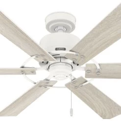 Gilrock 52 Inch Matte White With Light Oak/Golden Maple Blades Ceiling Fan -Electric Fan Promotion Store odtukufltqbx5xzhsusg