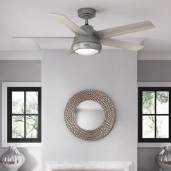 Burroughs 52 Inch Matte Silver With Light Gray Oak Blades Ceiling Fan 17 Burroughs 52 Inch Matte Silver With Light Gray Oak Blades Ceiling Fan -Electric Fan Promotion Store olsmx2pj6m3bwtwki9uo