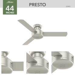 Presto 44 Inch Matte Nickel Ceiling Fan -Electric Fan Promotion Store olys9vsk00guhpg734rf