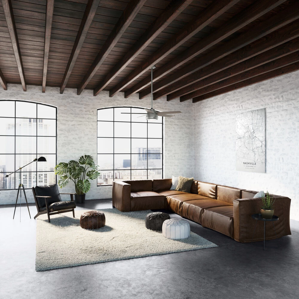 Burroughs 52 Inch Matte Silver With Light Gray Oak Blades Ceiling Fan 5 Burroughs 52 Inch Matte Silver With Light Gray Oak Blades Ceiling Fan - Image 5