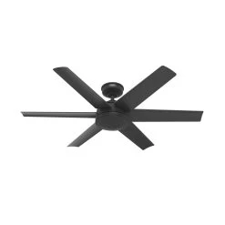 Jetty 52 Inch Matte Black Outdoor Ceiling Fan