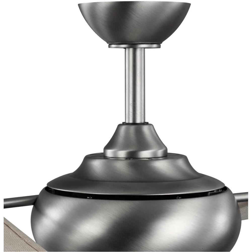 Edisto 54 Inch Antique Nickel With Oatmeal Blades Indoor/Outdoor Ceiling Fan, Progress LED 9 Edisto 54 Inch Antique Nickel With Oatmeal Blades Indoor/Outdoor Ceiling Fan, Progress LED - Image 9