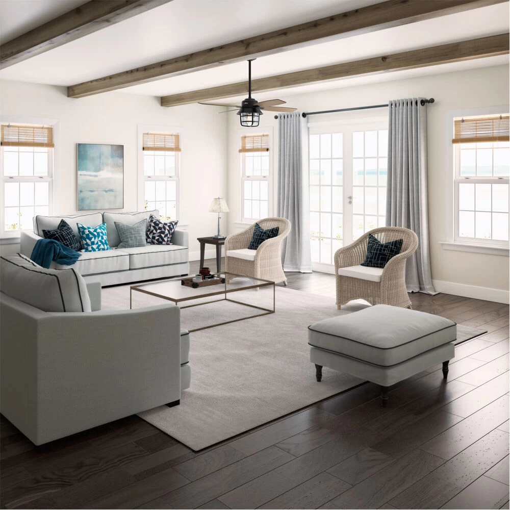 Port Royale 52 Inch Natural Iron With Black Willow/Walnut Stripe Blades Outdoor Ceiling Fan 4 Port Royale 52 Inch Natural Iron With Black Willow/Walnut Stripe Blades Outdoor Ceiling Fan - Image 4