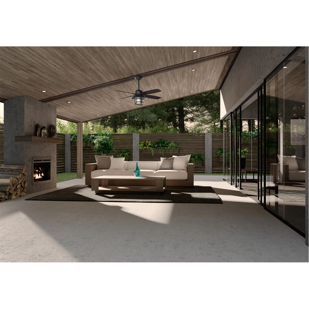 Port Royale 52 Inch Natural Iron With Black Willow/Walnut Stripe Blades Outdoor Ceiling Fan 5 Port Royale 52 Inch Natural Iron With Black Willow/Walnut Stripe Blades Outdoor Ceiling Fan - Image 5