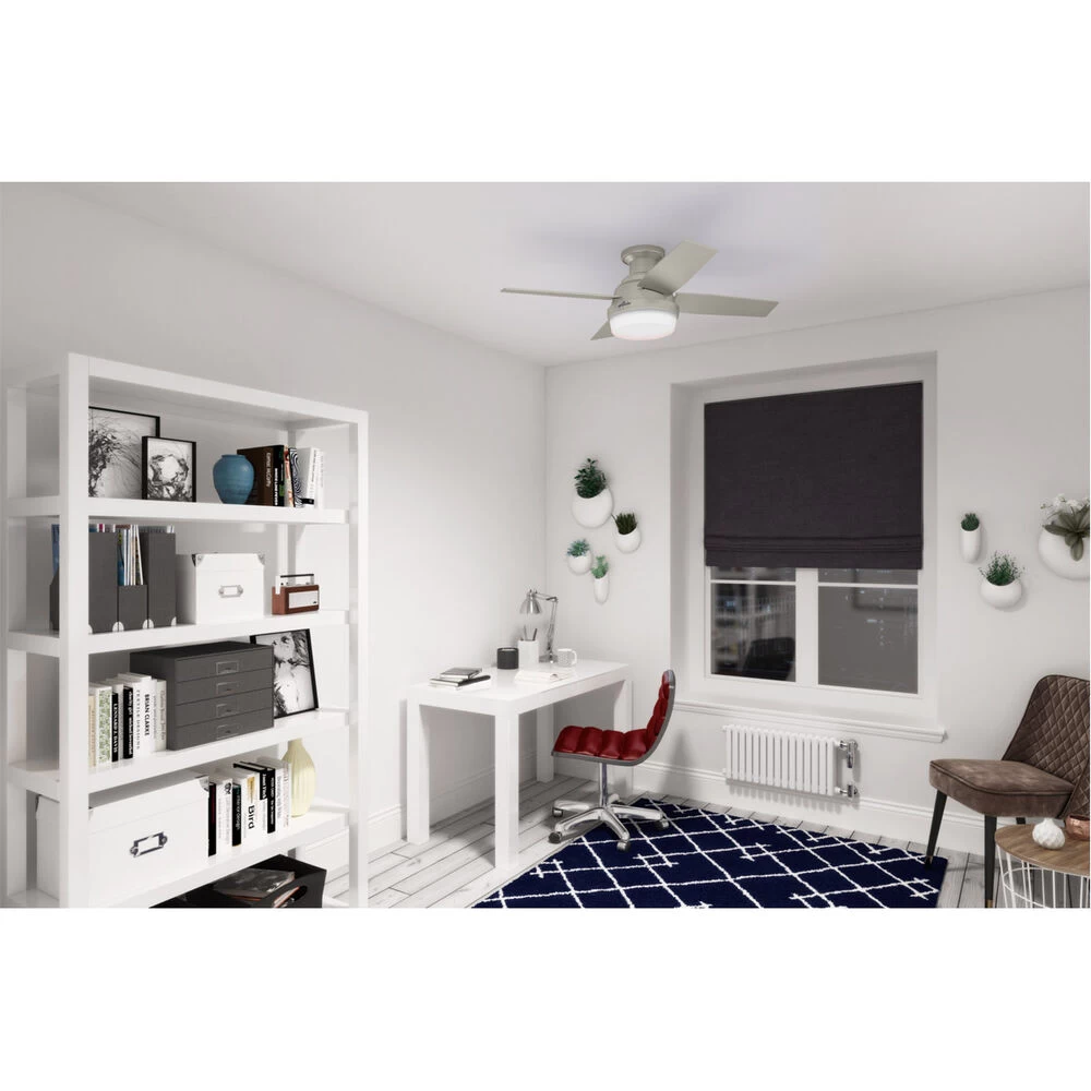 Dempsey 44 Inch Matte Nickel With Matte Nickel/Walnut Blades Outdoor Ceiling Fan 4 Dempsey 44 Inch Matte Nickel With Matte Nickel/Walnut Blades Outdoor Ceiling Fan - Image 4