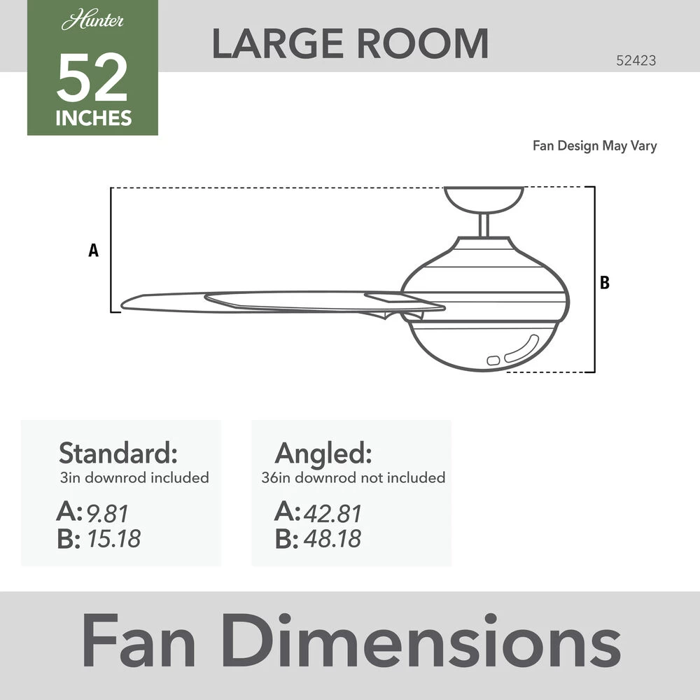 Burroughs 52 Inch Matte Silver With Light Gray Oak Blades Ceiling Fan 8 Burroughs 52 Inch Matte Silver With Light Gray Oak Blades Ceiling Fan - Image 8