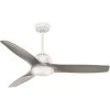 Casablanca Wisp 52 Inch Fresh White With Painted Pewter, Painted Pewter Blades Ceiling Fan