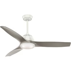 Casablanca Wisp 52 Inch Fresh White With Painted Pewter, Painted Pewter Blades Ceiling Fan