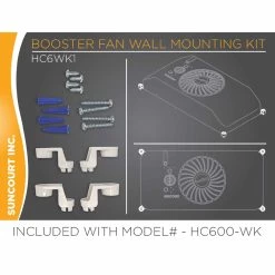 Suncourt Equalizer EZ8 Smart Register Booster Fan With Wall Mount Kit -Electric Fan Promotion Store suncourt equalizer ez8 smart register booster fan with wall mount kit 10