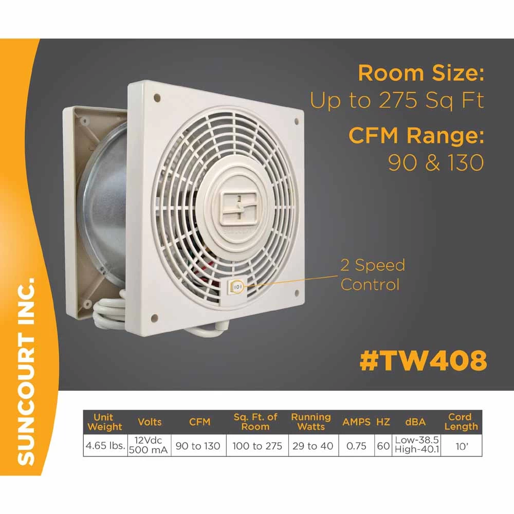 Suncourt ThruWall Room To Room Fan With Airflow Adaptors Plates 5 Suncourt ThruWall Room To Room Fan With Airflow Adaptors Plates - Image 5