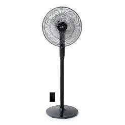 Sunpentown 16in DC-Motor Energy Saving Stand Fan With Remote And Timer - Piano Black