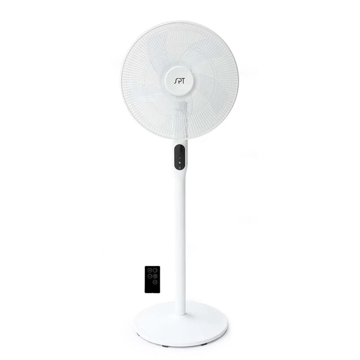 Sunpentown 16in DC-Motor Energy Saving Stand Fan With Remote And Timer - Piano White 1 Sunpentown 16in DC-Motor Energy Saving Stand Fan With Remote And Timer - Piano White