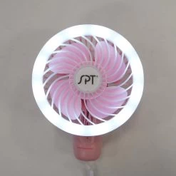 Sunpentown Rechargeable Personal Hand-Held Fan With LED Light - Pink -Electric Fan Promotion Store sunpentown rechargeable personal hand held fan with led light pink 95