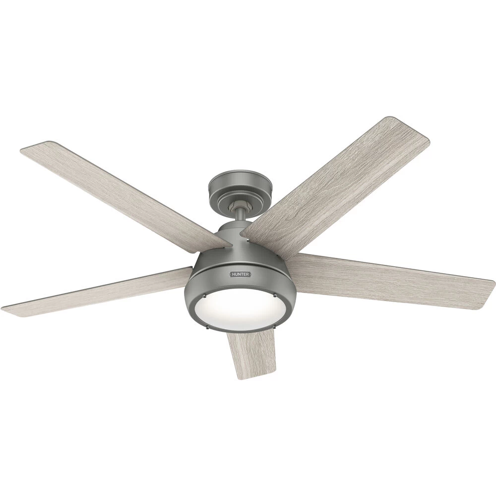 Burroughs 52 Inch Matte Silver With Light Gray Oak Blades Ceiling Fan 1 Burroughs 52 Inch Matte Silver With Light Gray Oak Blades Ceiling Fan