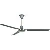Utility 56 Inch Titanium/Brushed Polished Nickel With Titanium Blades Ceiling Fan In Titanium And Brushed Polished Nickel