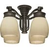Casablanca Charlotte 4 Light Fluorescent Aged Bronze Fan Light Kits