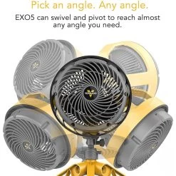 Vornado EXO5 Heavy Duty Air Circulator Shop Fan With High-Impact Housing, Collapsible Tripod Base, Clamp Attachment - Yellow 8 Vornado EXO5 Heavy Duty Air Circulator Shop Fan With High-Impact Housing, Collapsible Tripod Base, Clamp Attachment - Yellow -Electric Fan Promotion Store vornado exo5 heavy duty air circulator shop fan with high impact housing collapsible tripod base clamp attachment yellow 101