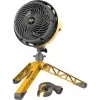 Vornado EXO5 Heavy Duty Air Circulator Shop Fan With High-Impact Housing, Collapsible Tripod Base, Clamp Attachment - Yellow