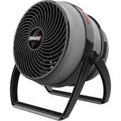Vornado Expand6 Small Travel Air Circulator Fan With Collapsible Body, Built-in Carry Handle, Integrated Cord Storage, Multi-Directional Airflow - Black/Gray