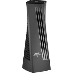 Vornado HELIX2 Personal 70-Degrees Oscillating Desktop Tower Fan With 3 Speed Settings, Illuminated Touch Controls, Small Footprint - Black