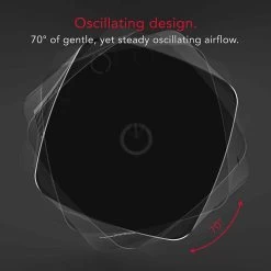 Vornado HELIX2 Personal 70-Degrees Oscillating Desktop Tower Fan With 3 Speed Settings, Illuminated Touch Controls, Small Footprint - Black -Electric Fan Promotion Store vornado helix2 personal 70 degrees oscillating desktop tower fan with 3 speed settings illuminated touch controls small footprint black 104